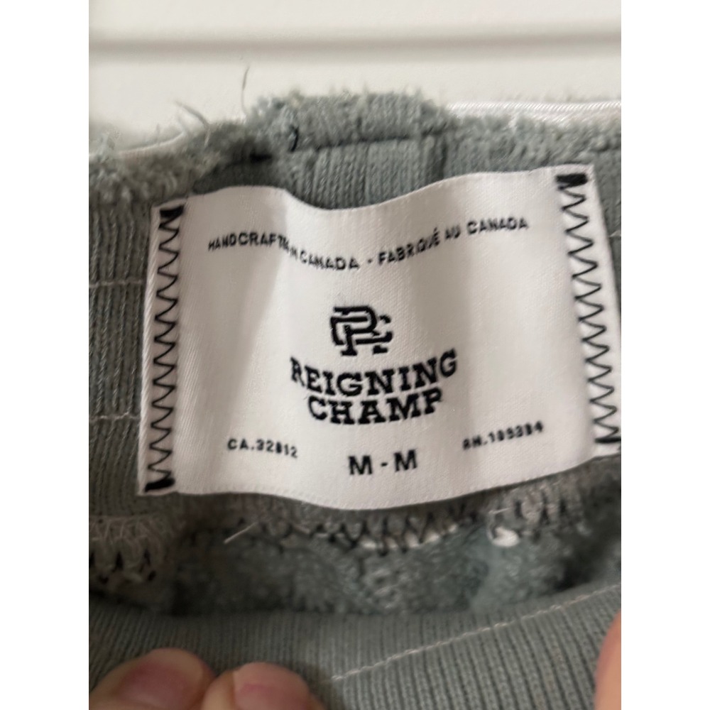 Reigning Champ x Union NYC Athletic Wear Sweatpants M Sage Green Distressed - Picture 3 of 11